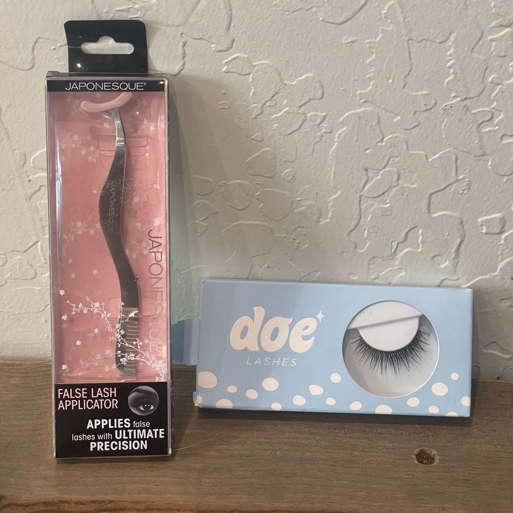 NEW Japonesque False Lash Applicator & 1 Pack Ultra Soft Silk False Lashes Set